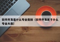 软件开发是什么专业类别（软件开发属于什么专业大类）