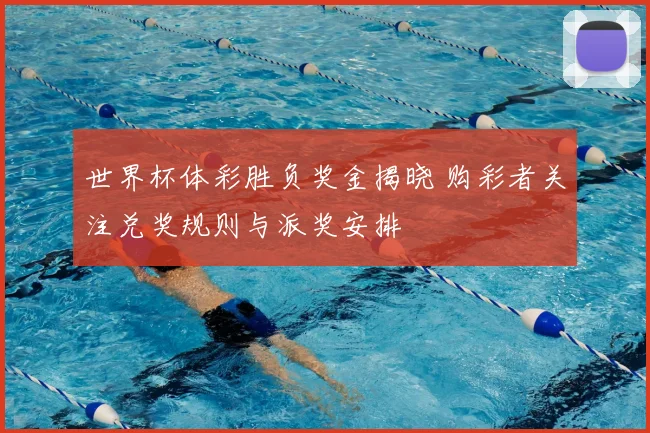 世界杯体彩胜负奖金揭晓 购彩者关注兑奖规则与派奖安排